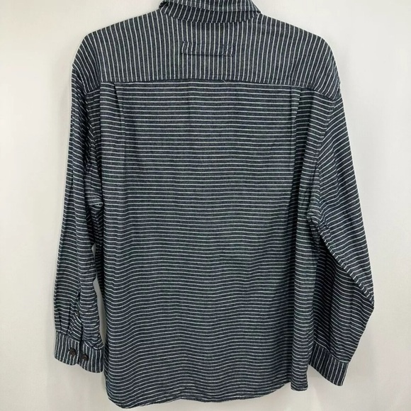 Duluth Trading Co Men's Blue Striped Shirt - Picture 2 of 6